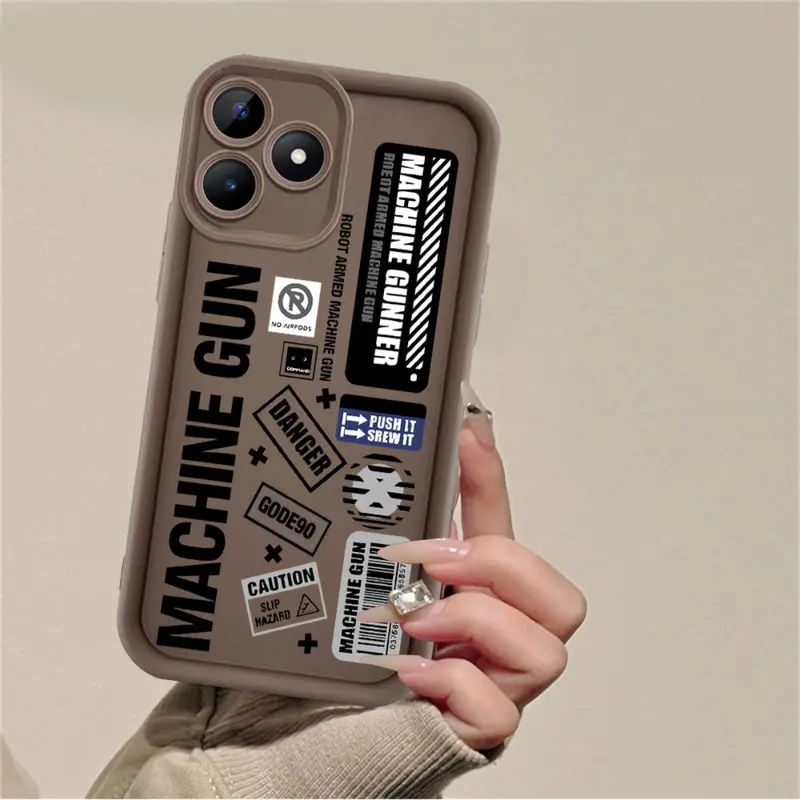 WenQi Case for Realme C63 C67 C65 C61 Note 50 C51 C53 C21Y C55 C15 C35 C30 C31 C20A Realme 10 11 6i 5 7i C11 2021 C30s C17 C21 Narzo 50A Creative Airline Ticket Labels Soft Phone Case 1