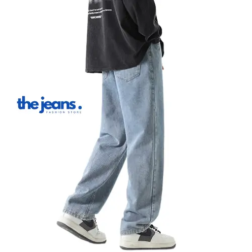 [Deal Mở Bán] Quần Jean Nam Baggy Ống Suông Chất Vải Dày Dặn 3 Màu T1 The Jeans - Thời trang nam - Chất liệu cotton Menswear Pants Có Túi 5