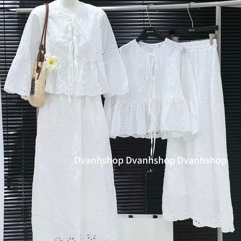 MINA SET - Sét áo + Chân váy dáng dài đi biển cho mùa hè Nữ Women Nhung 3
