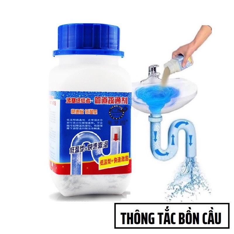 Bột thông cống cực mạnh thông bồn cầu bồn rửa bát chậu rửa mặt Xử lý tắc nghẽn đường ống khử mùi hôi cặn dầu mỡ
