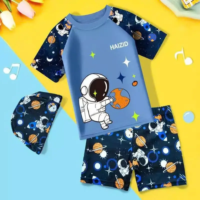 Bộ đồ bơi cho bé trai, Đồ bơi size đại quần rời họa tiết chất liệu bền đẹp co dãn tốt 15-50KG 4