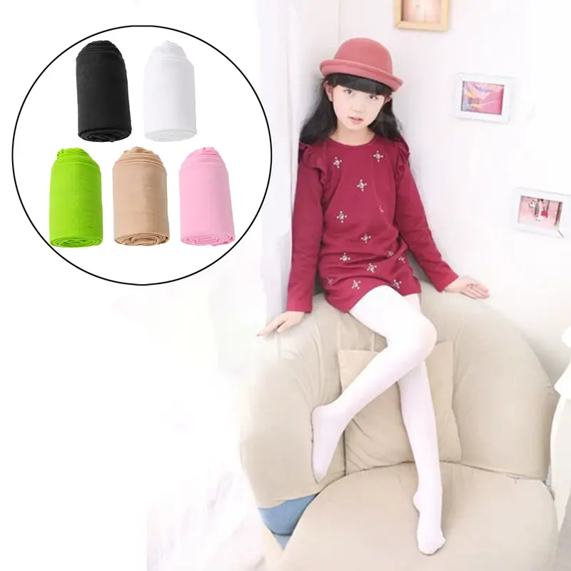 Quần Tất Cho Bé Gái, Độ Che Phủ Hoàn Hảo, Ngón Chân Tinh Tế, Co Giãn Kép, Chống Mài Mòn, Siêu Đàn Hồi, Thoáng Khí, Mặc Hàng Ngày, Quần Legging Nhung Màu Trơn Cho Bé Gái, Cung Cấp Cho Trẻ Em 5