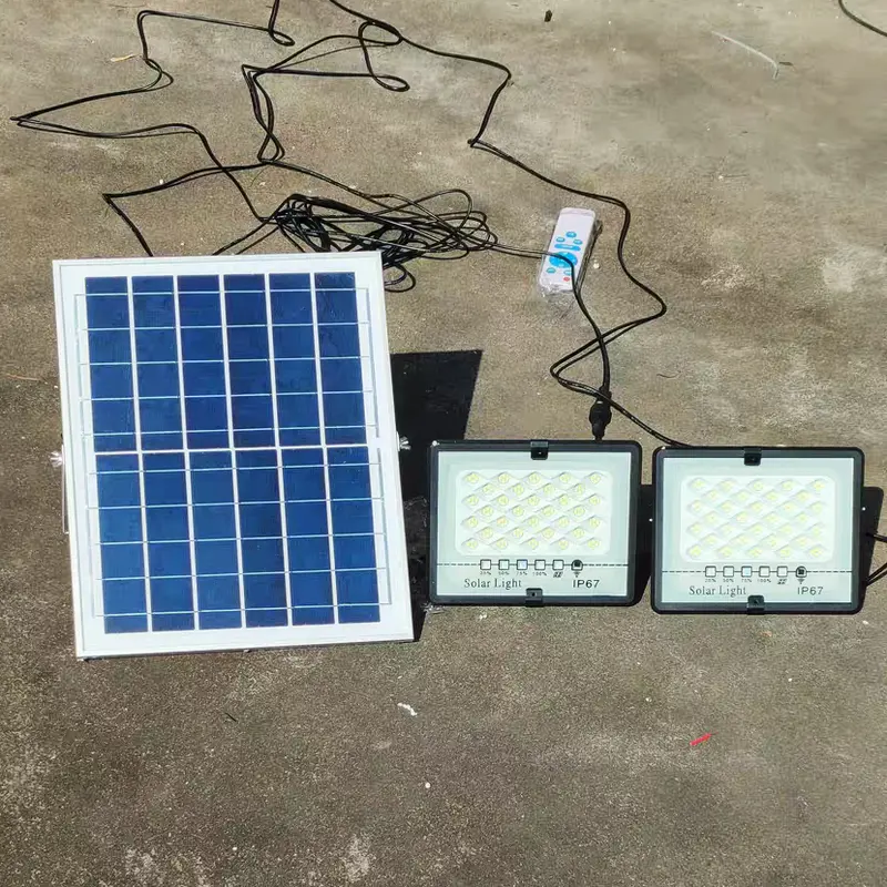 Đèn năng lượng mặt trời 200W chống nước và chống chói mới nâng cấp đèn tiết kiệm năng lượng điều khiển từ xa 1