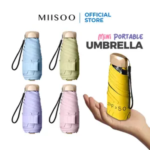MIISOO Mini Pocket Umbrella UPF50 Payung Mini Payung saku Payung Lipat Portable Mini