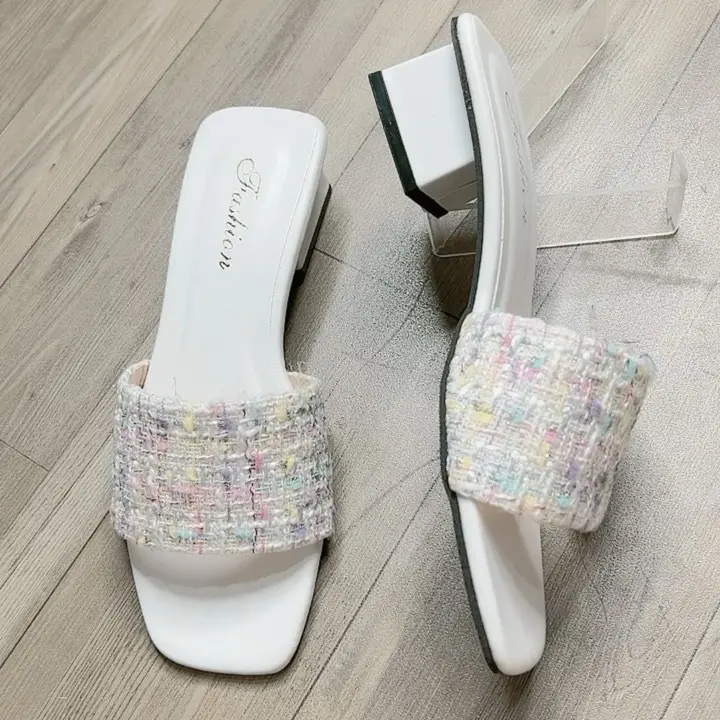 dép lê nữ  kẻ dạ thiết kế mới 3cm
