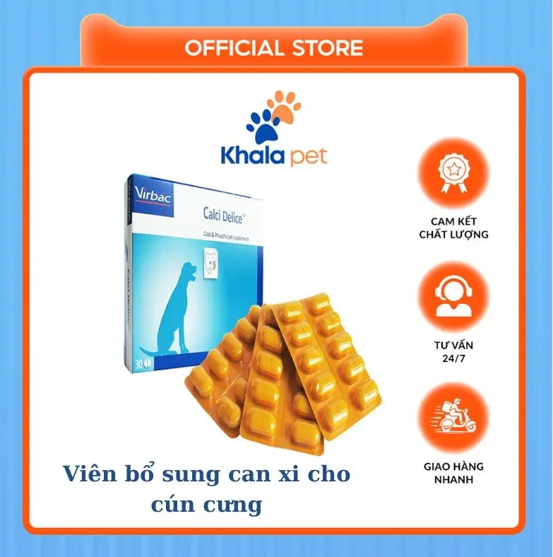 Viên bổ sung Can xi cho chó của Virbac Pháp
