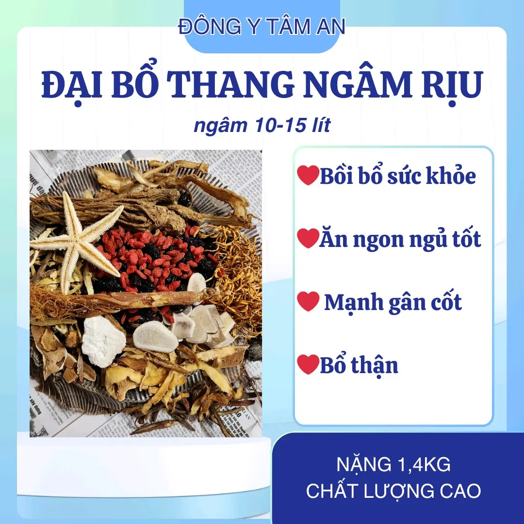 Đại Bổ Thang ngâm rưu, tốt cho xưong khop, bồi bổ sức khỏe, ăn ngủ tốt - DONG Y TAM AN
