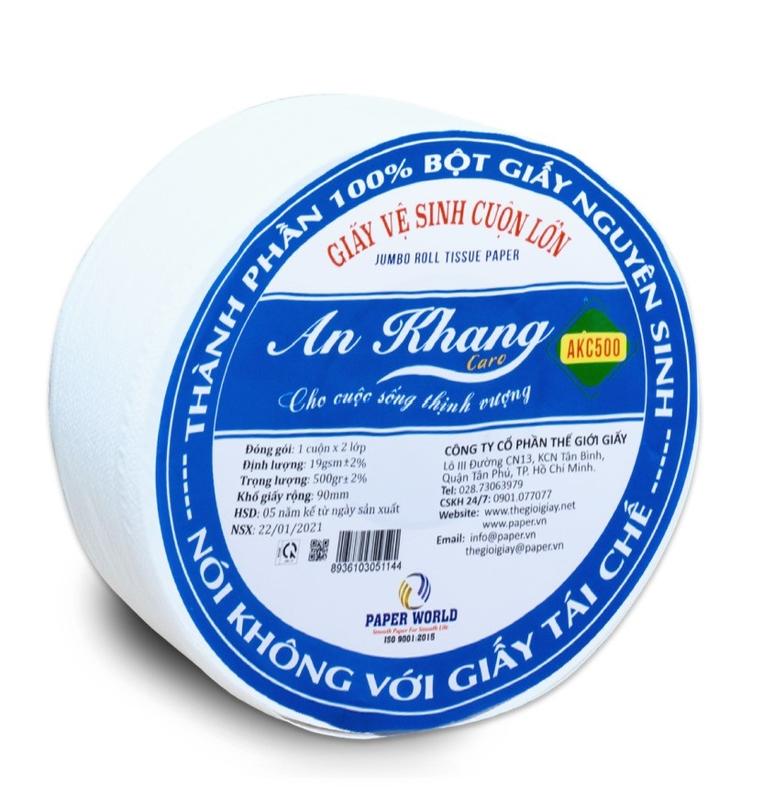 Giấy vệ sinh cuộn lớn 500g An Khang
