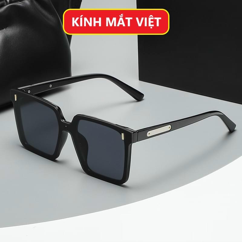 Kính mát vuông nam nữ chống UV400 Cao cấp kính mắt vuông phong cách thời trang