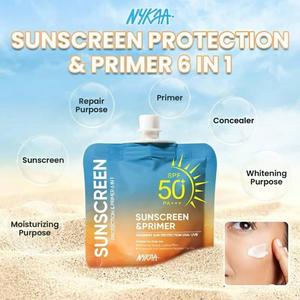 Nykaa Saludent Sunscreen & Primer Uv Spf50+ Pa++ 30ml - Perlindungan Kulit Tinggi - Protection Facial