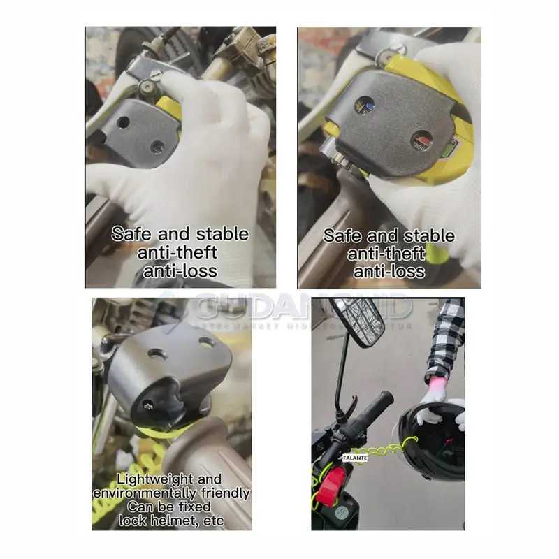 Gembok Alarm Anti Maling Cakram Kunci Alarm Motor Paket Bracket Kabel 3