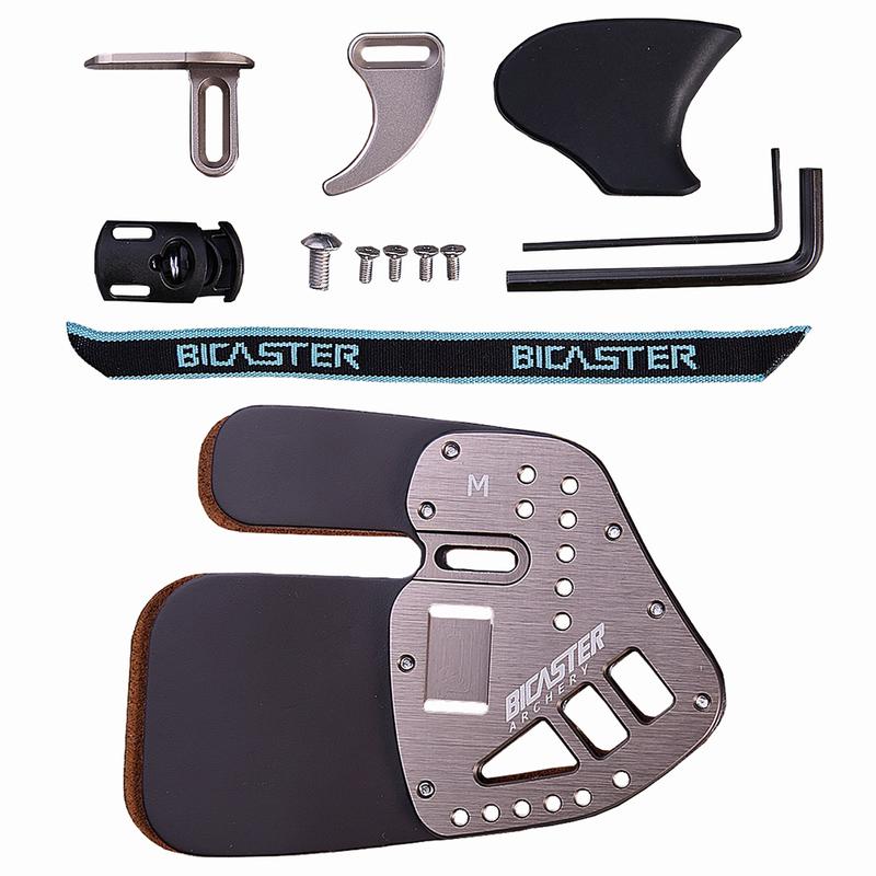 Product Introduction of Bicaster Archery Finger Tab Guard Protection Genuine Leather + Aluminum S/M/L For Tradition Recurve Bow 13