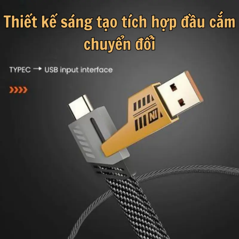 Dây Cáp sạc nhanh 4 in 1 PD22.5W sạc Usb-Type C , Type C-TypeC, Type C - Lightning, USB - laining - Đa năng đa dụng  Phụ Kiện Sạc Điện Thoại 7