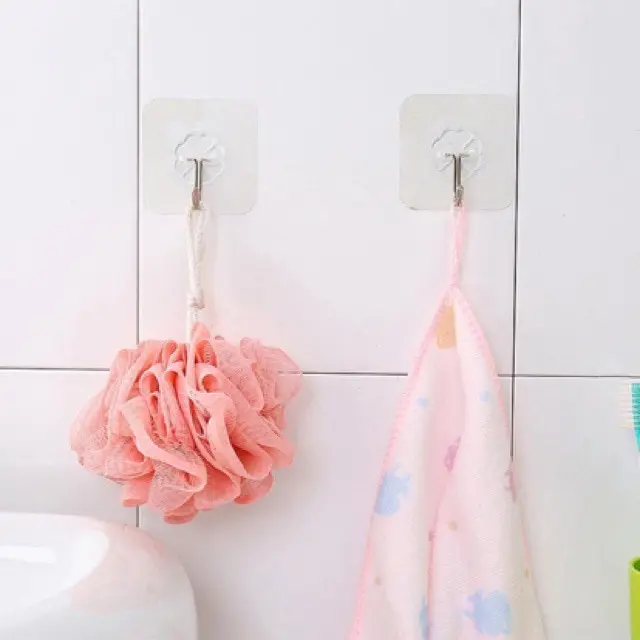 [ 10 PCS ] GANTUNGAN HOOK TEMPEL TRANSPARAN SERBAGUNA 3