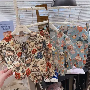 SETELAN ANAK BAJU TIDUR ANAK COWOK CEWEK SET HARIAN SANTAI KARTUN LUCU