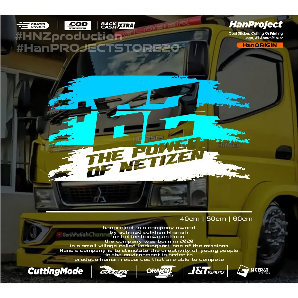 STICKER CUTTING KACA SAMPING TRUK DAN PICK UP BISA JUGA UNTUK BODY ORIGINAL DESAIN BY HANPROJECTSTORE Car