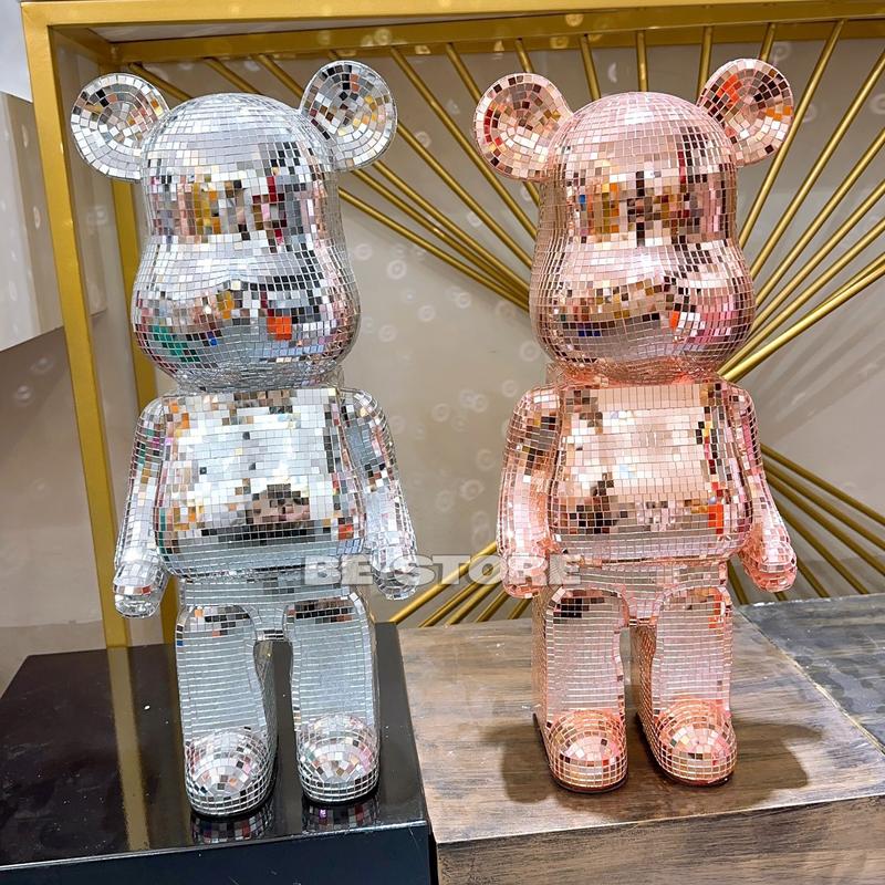Gấu Bearbrick 50cm Bling Bling Đính Đá Siêu Dễ Thương Trang Trí Quà Tặng.