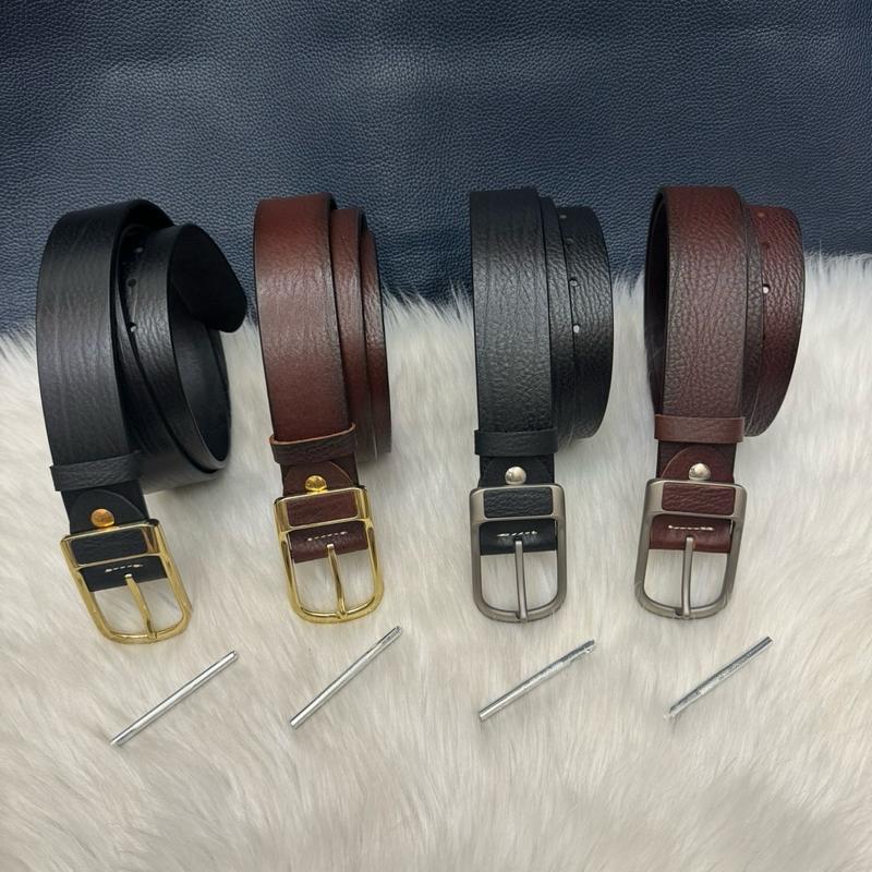 Thắt lưng da bò nguyên tấm đầu khoá kim lật cao cấp, dây dài 120cm rộng 3,8cm thắt lưng boy phố lv duyanh leather