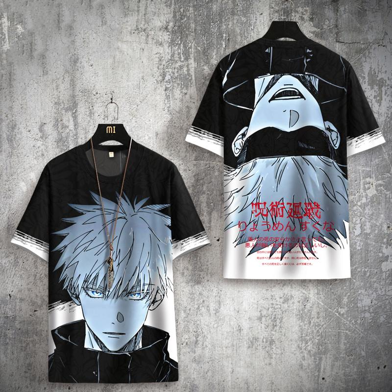 Áo phông ngắn tayKaisen Jujutsu, áo phông Anime Unisex, Cosplay Gojo SatYuji, thời trang giản dị, 3D, cộng với kích thước 1