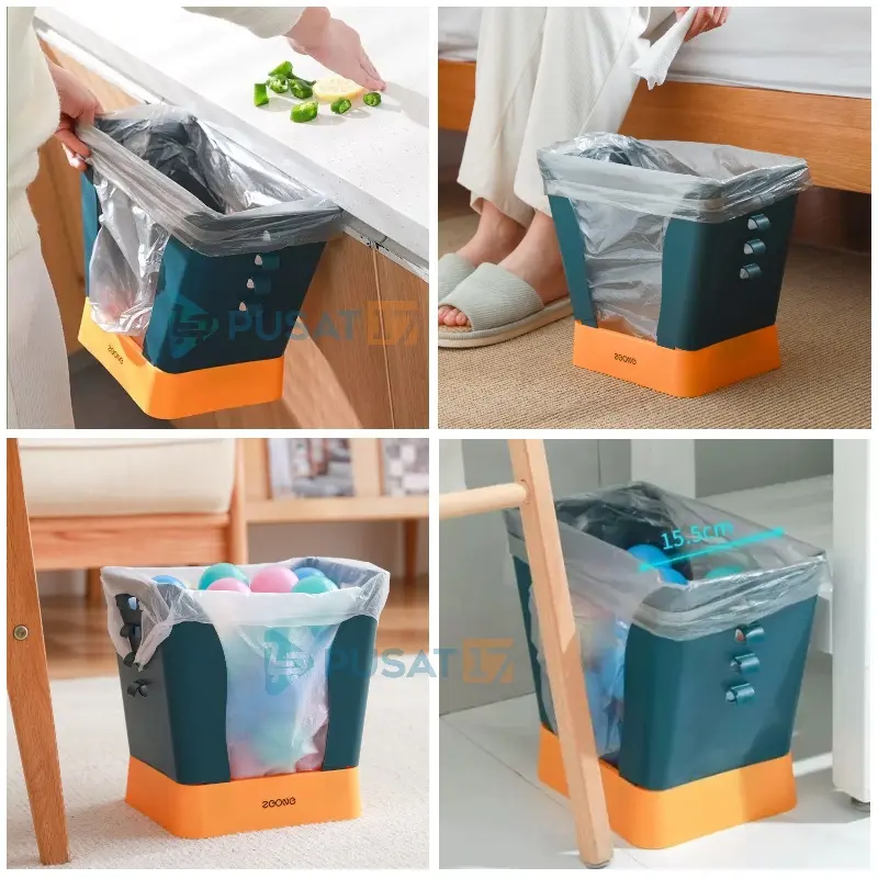PUSAT17 TONG SAMPAH MAGIC / TONG SAMPAH LIPAT ADJUSTABLE / TEMPAT SAMPAH PLASTIK PORTABLE / PEMBUANGAN SAMPAH DAPUR PLASTIK ROLL / TRASH BAG 1