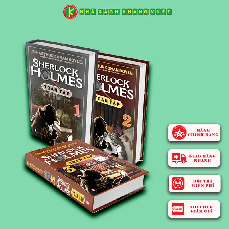 Truyện - Sherlock Holmes Trọn Bộ 3 Tập (Bìa Cứng) 0