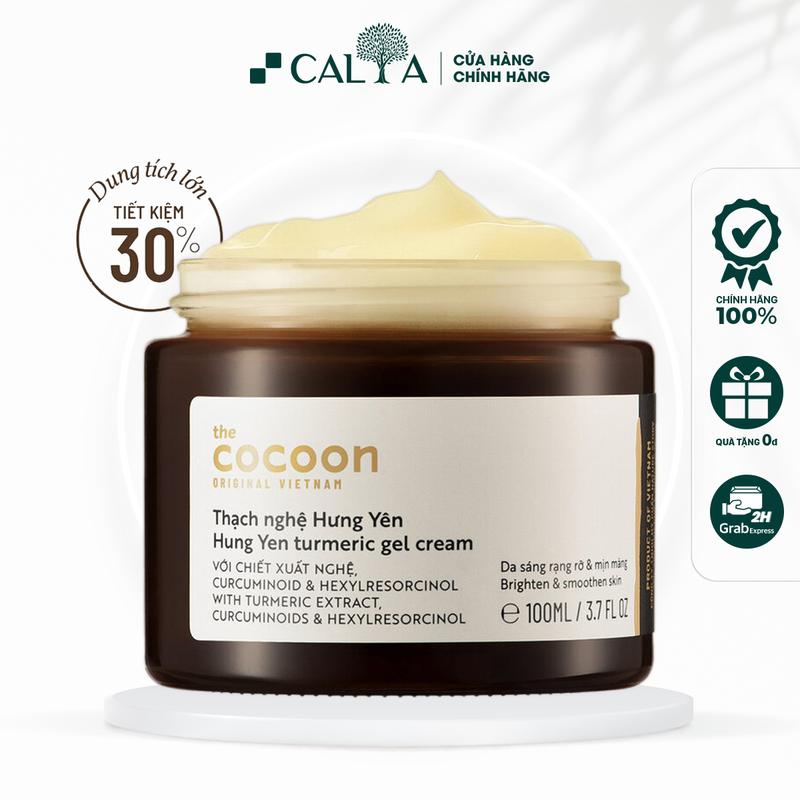Kem Dưỡng Thạch Nghệ Cocoon Chiết Xuất Nghệ Hưng Yên Sáng Da Mờ Thâm - Cocoon Hung Yen Turmetic Gel Cream 30ml 100ml