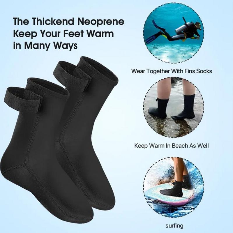 1 Pair Diving Socks Wear-resistant Elasticity Non-slip Neoprene Beach Surfing Booties Water Sport Supply 4