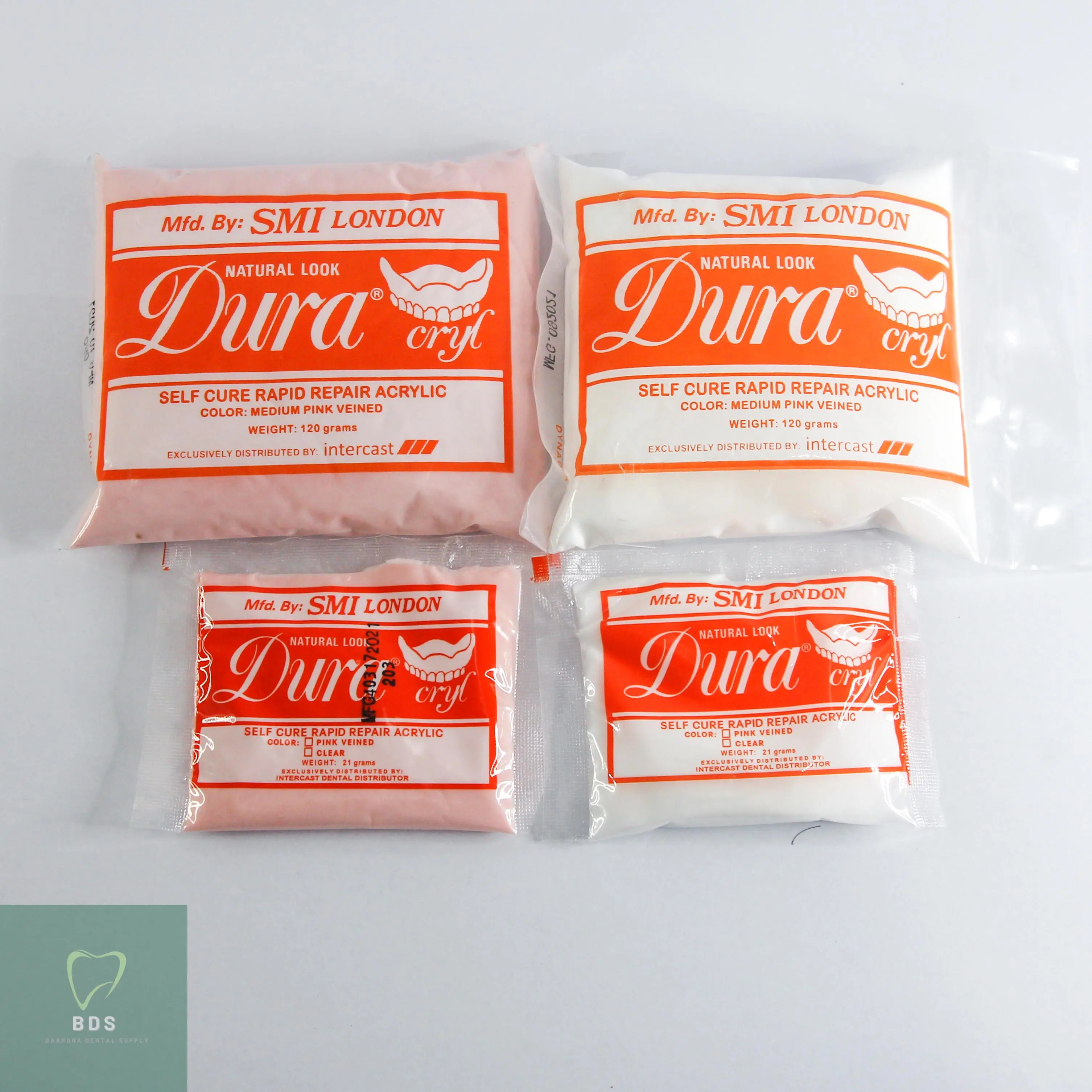 Dura Self Cure Acrylic Powder.(21g and 120g)