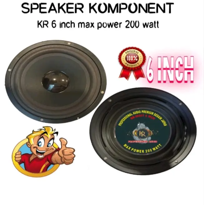 promo speaker komponen KR 6 inch 200 watt 0