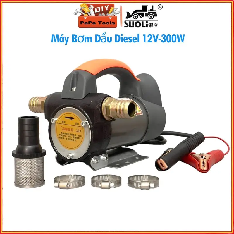 Máy bơm dầu diesel Suoli có 3 loại 12V, 24V, 220V dùng bơm hút dầu diesel Công suất 200W 300W 380W- PapaTools 4
