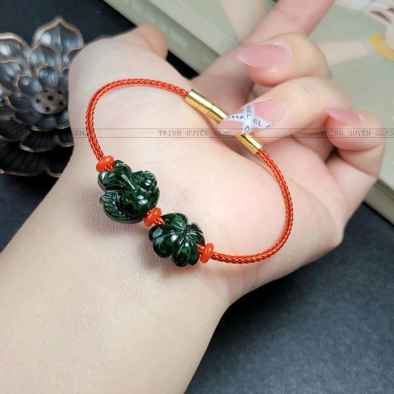 Vòng tay Hồ ly mix Cỏ bốn lá Sơn thủy 0