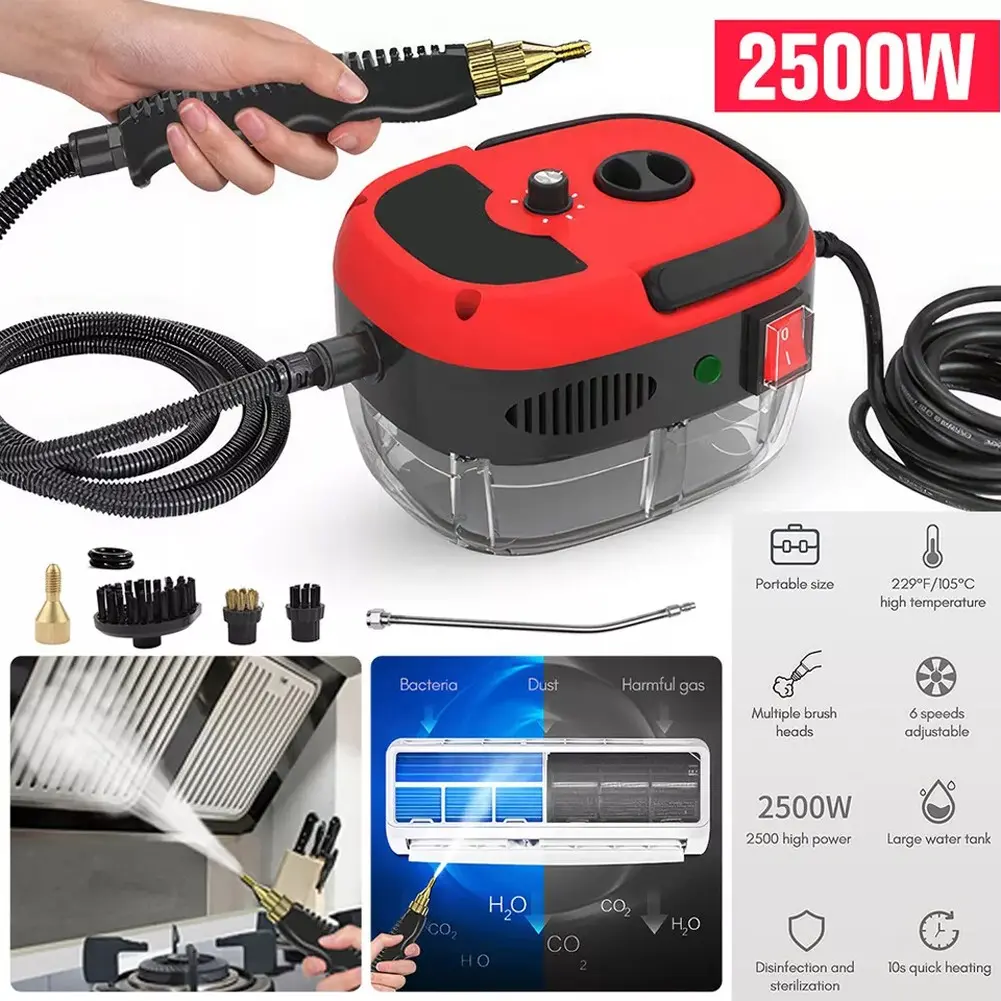 2500w High Pressure Steam Cleaner Machine Portable Cleaning Kitchen Car Machine