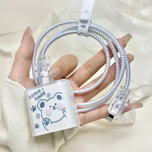 Set Paket Cover Pelindung Kepala & Kabel Charger Spiral / Cable Set Protector