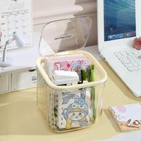 Gambar U-Living Tempat Sampah Desktop Bahan Akrilik Tempat  Aksesoris Make Up Desktop Organizer Meja Serbaguna Tutup Anti Debu DSO008 - Transparan - Small dari U-Living Indonesia Kota Bekasi 3 Tokopedia