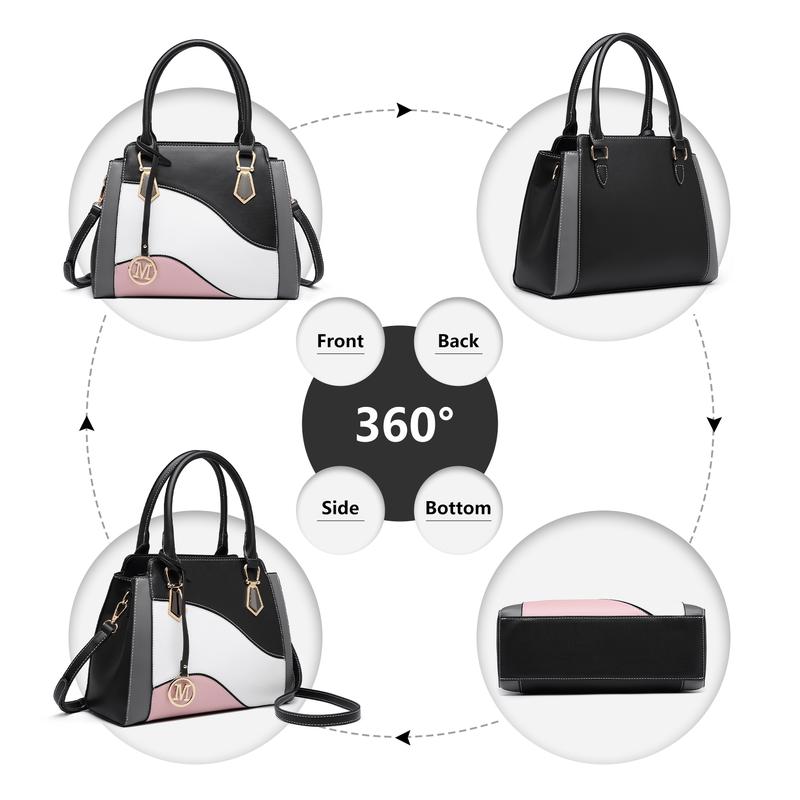 Product Introduction of [MissLulu Bags] Leather Tote Handbag with Gold Tone Hardware and Multiple Pockets - Elegant Design for Women 3