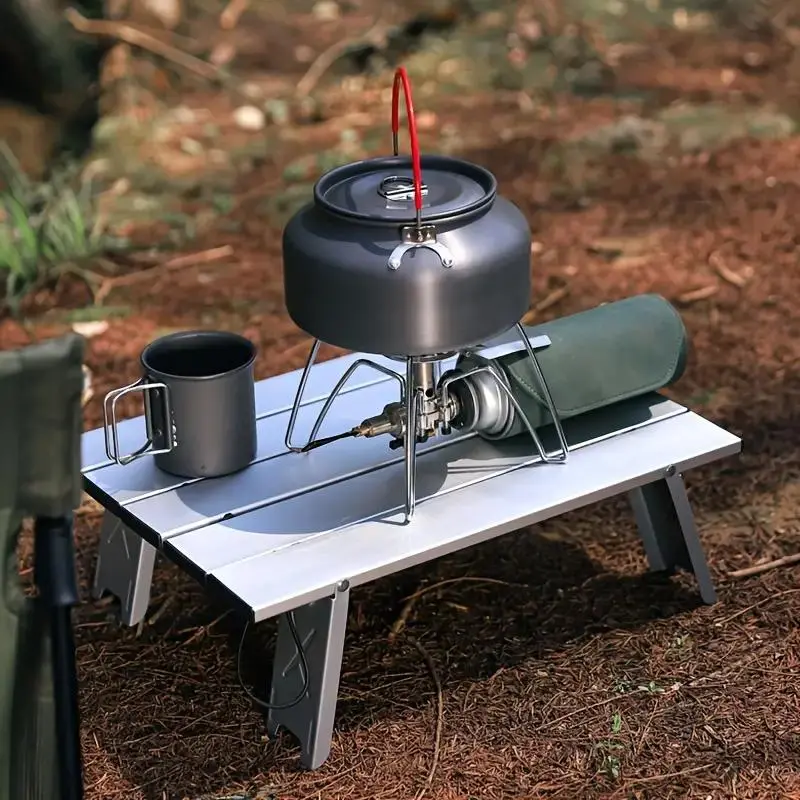 Portable Mini Folding Table, Lightweight Aluminum Alloy Table, Outdoor Folding Table for Travel, Picnic, Barbecue, Camping Furniture 0