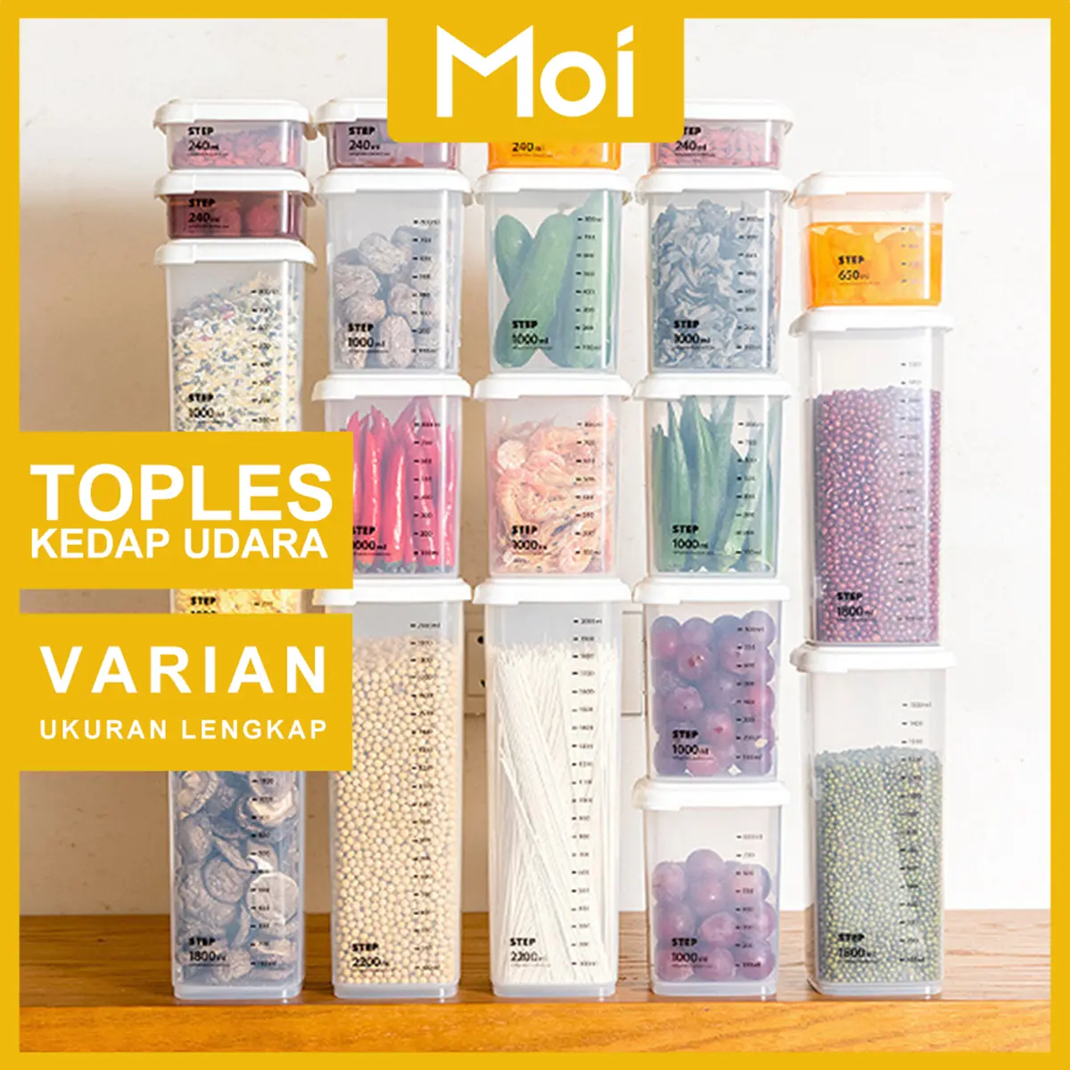 Toples Wadah Penyimpanan Makanan /  Kedap Udara Kulkas
