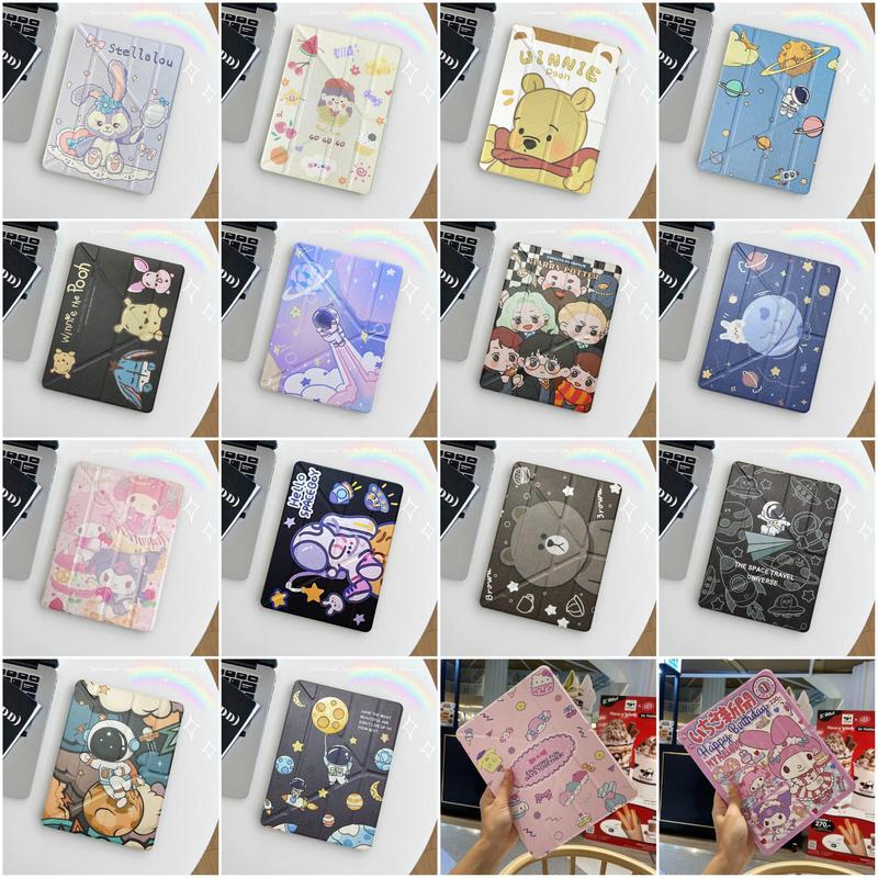 Product Introduction of ลายการ์ตูนสำหรับ  เหมาะ  Air4 Air5 10.9 เคส ไอแพด Air1 Air2 gen5 gen6 9.7 Air3 10.5 gen9 gen8 gen7 10.2 ด้านหลัง Y-Sleeve พร้อมช่องใส่ปากกาเคส ไอแพด แบบพับได้ 8