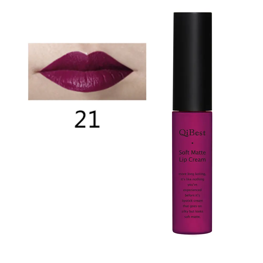 Makeup 34 Color Matte No Stain on Cup Long Lasting Lip Gloss Matte Lip Glaze Lipstick Glossy Cosmetic Lip Care