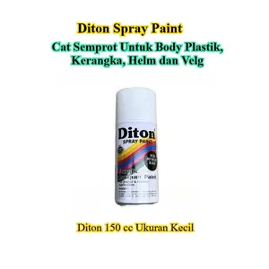 Diton 150cc Cat Semprot Kecil Motor Mobil & Helm | Hitam Putih Silver Gold Candy Tone Merah Biru | Pilox Besi Kayu Velg & Cat Dasar Primer Clear
