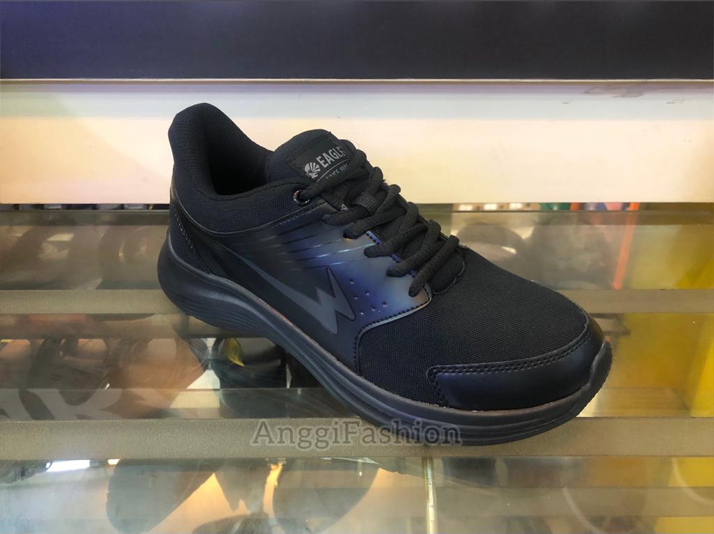 Sepatu Sneakers Pria Sepatu Sekolah Eagle Advan - Black/White Shoes