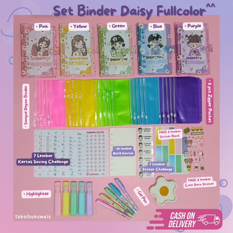 SET BINDER MENABUNG DAISY FULLCOLOR A6 0