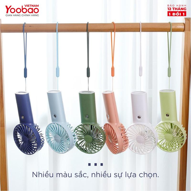  ️LIÊN TỤC 30 TIẾNG️ Quạt cầm tay Yoobao F03 6000 mah tặng dây đeo - quạt mini để bàn sạc tích điện pin cực khỏe Usb Phụ Kiện 