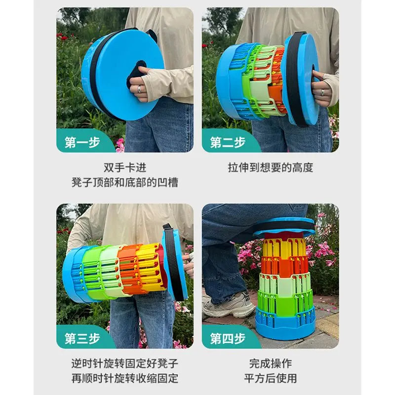 Ghế Xếp Có Thể Gập Lại Để Đi Du Lịch Ngoài Trời, Xếp Hàng Gia Dụng, Ghế Câu Cá Bằng Nhựa 1