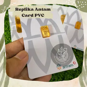 REPLIKA EMAS / REPLIKA LOGAM MULIA /ACCESORIS MAHAR / DEKORASI / PERLENGKAP MAHAR BAHAN CARD PVC Acrylic Gold Kartu