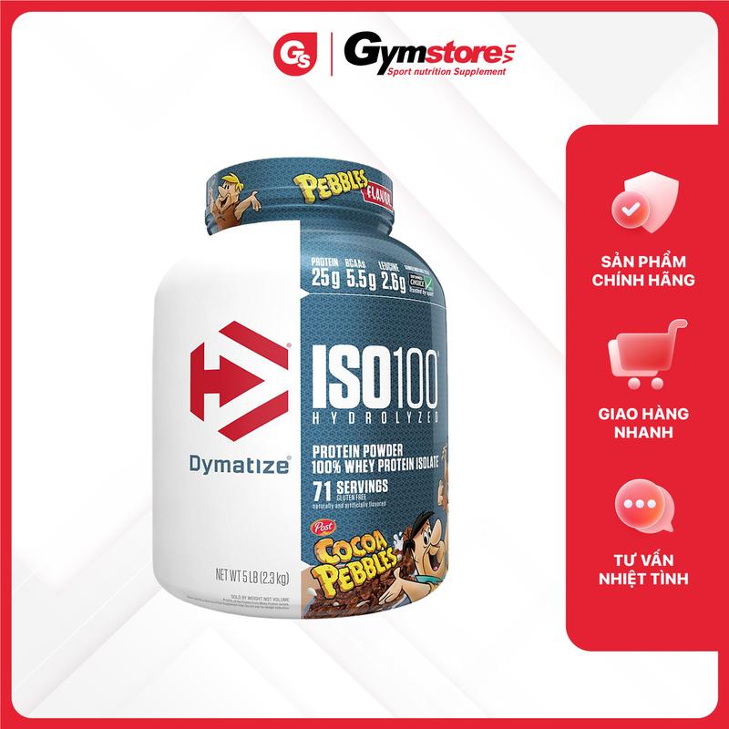 Bột Whey Protein Hydrolysate & Isolate Dymatize ISO 100 5lbs  Made in USA | GYMSTORE