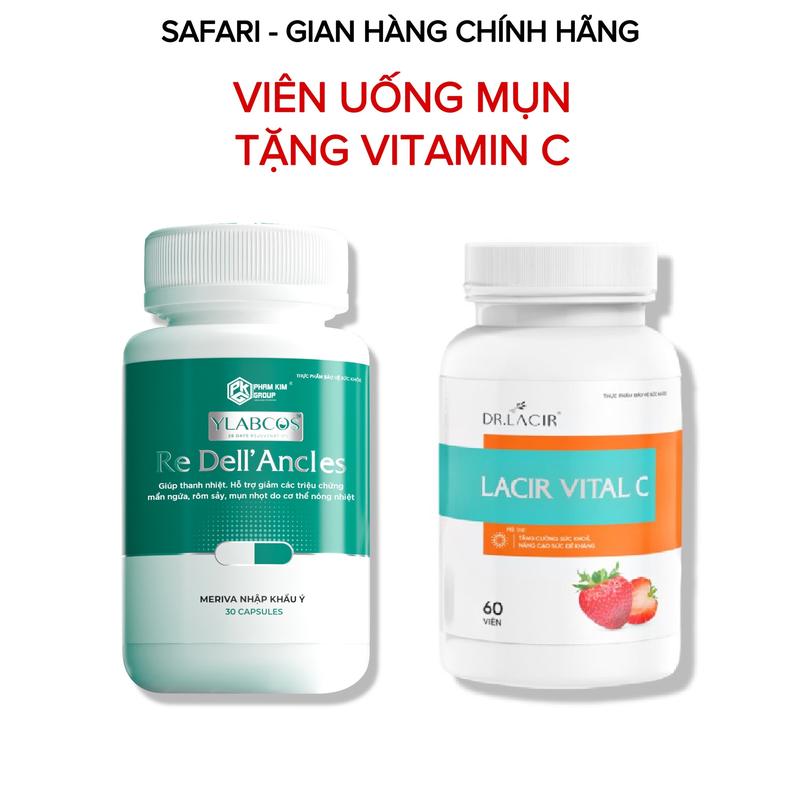Viên Uống Mụn Re Dell' Ancles Ylabcos - Hộp 30 Viên - Tặng Vitamin C