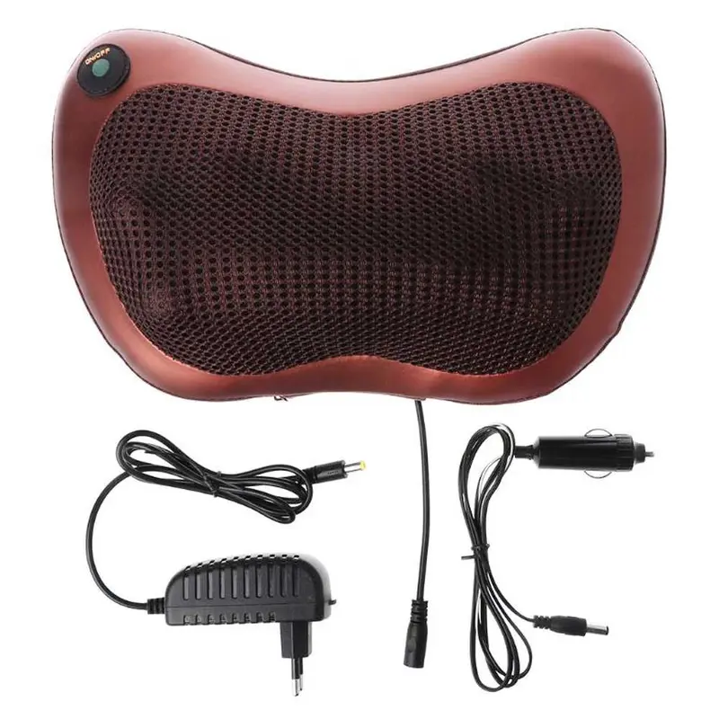 Bantal Pijat Rumah Dan Mobil / BANTAL MASSAGE ELEKTRIK  Punggung Portable 8 Bola Terdapat Pemanas Inframerah Didalamnya Multifungsi Garansi Pabrik Getar Leher Tubuh Pijit 0