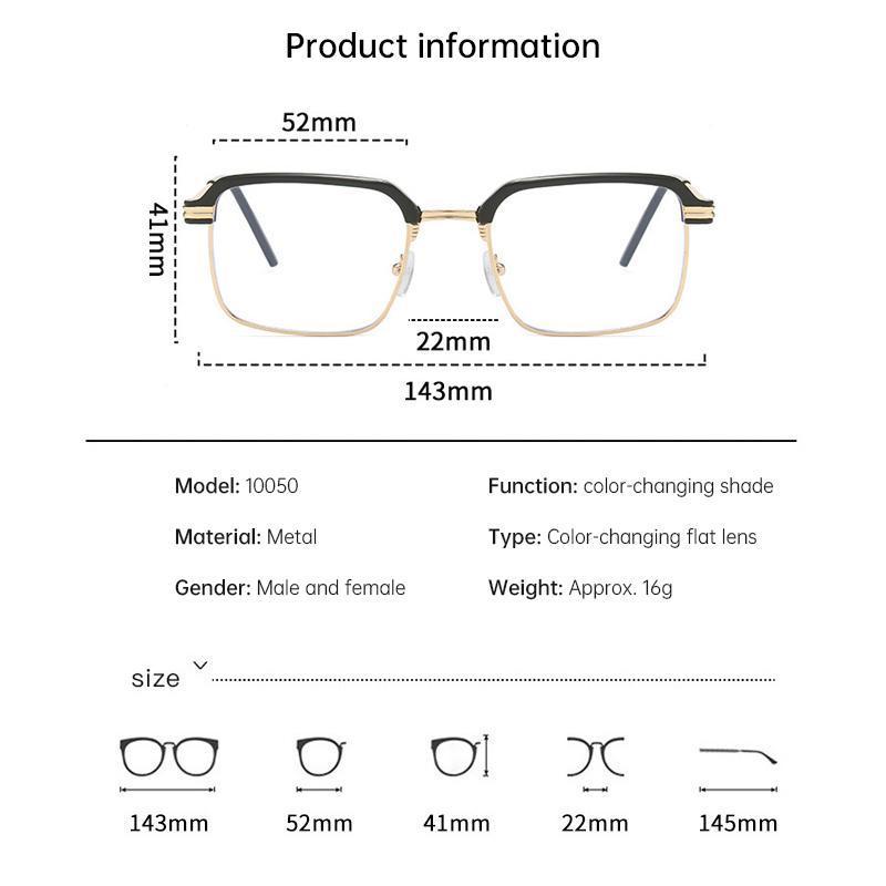 Kính SUNNYINS-Photochromic dành cho nam giới, kính cảm quang chốngxanh biển ánh sáng, kính kinh doanh, khung Retro, nửa khung, kính quang học thay đổi màu sắc Nữ 6