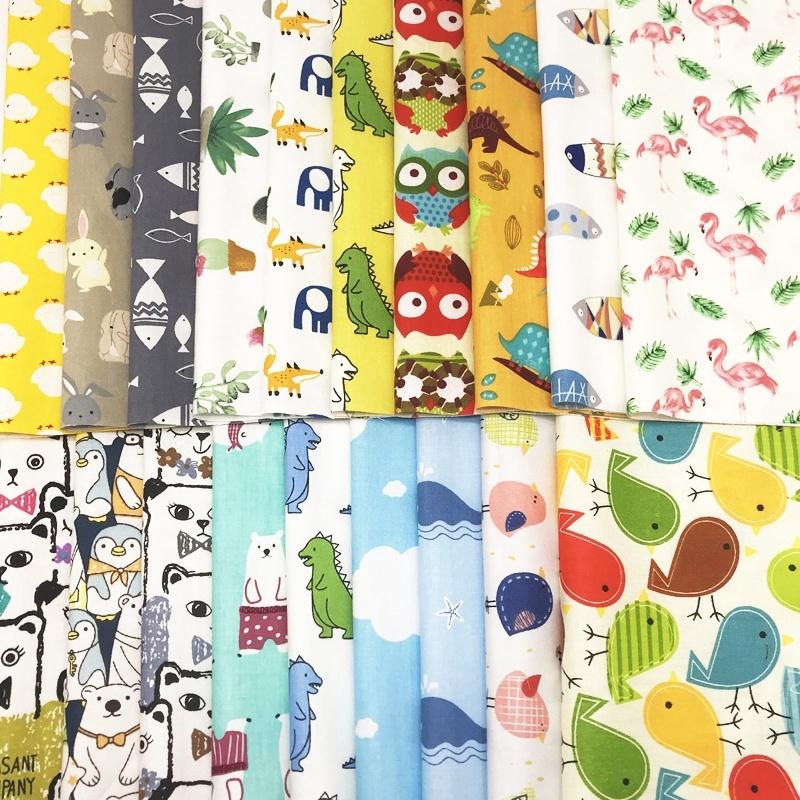 100% Cotton Cartoon Sewing Fabric Materials 50x160cm/19.7 